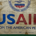USAID sign.