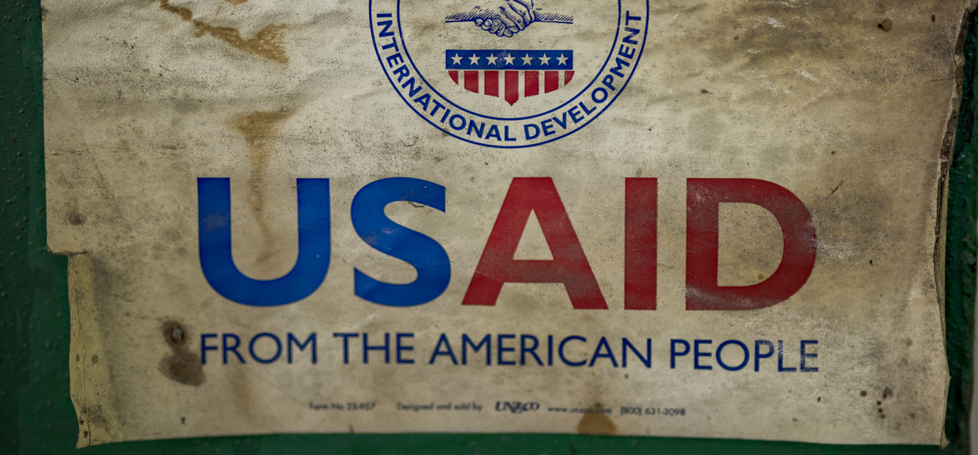 USAID sign.