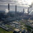 aerial view of a power generating station in Texas