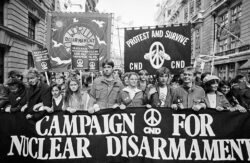 Campaign for Nuclear Disarmament protest in London, 1983