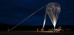 scientists launching balloon to collect atmospheric gases