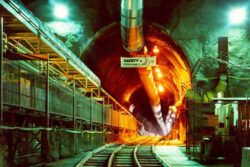 tunnel at Yucca Mountain Nuclear Waste Depository, Nevada