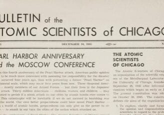 The first issue of the Bulletin of the Atomic Scientists