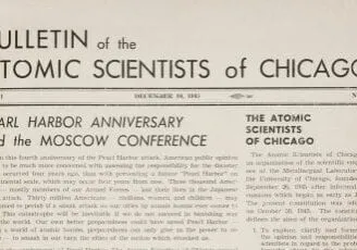 The first issue of the Bulletin of the Atomic Scientists