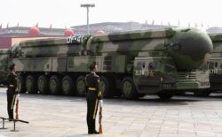 DF-41 ICBM launchers at parade in Beijing in September 2020. The DF-41 is now operational in at least two brigades. Source: Chinese Ministry of Defense