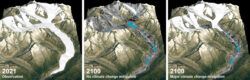 Two scenarios for the melting of the Alps' largest glacier