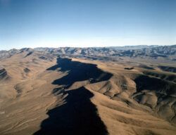 aerial view of Yucca Mountain