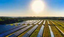 solar panels in field