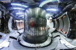 interior of fusion experiment at MIT