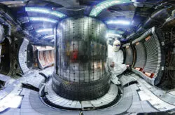 interior of fusion experiment at MIT