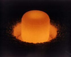 Plutonium pellet. US Energy Department public domain image via Wikimedia Commons.