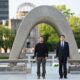 Zelensky and Kishida at the Hiroshima Peace Memorial Park on May 21, 2023 - crop