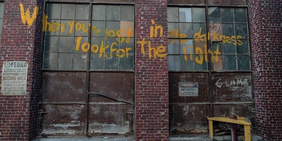 Graffiti from the Fireflies in the Boston QZ. (HBO/Liane Hentscher)